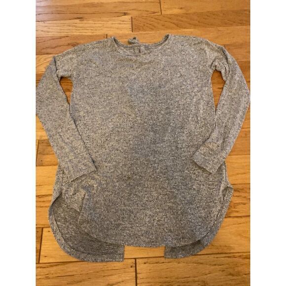 Aerie, women’s grey just add leggings, open tied back comfort long sleeve top XS - Picture 1 of 7